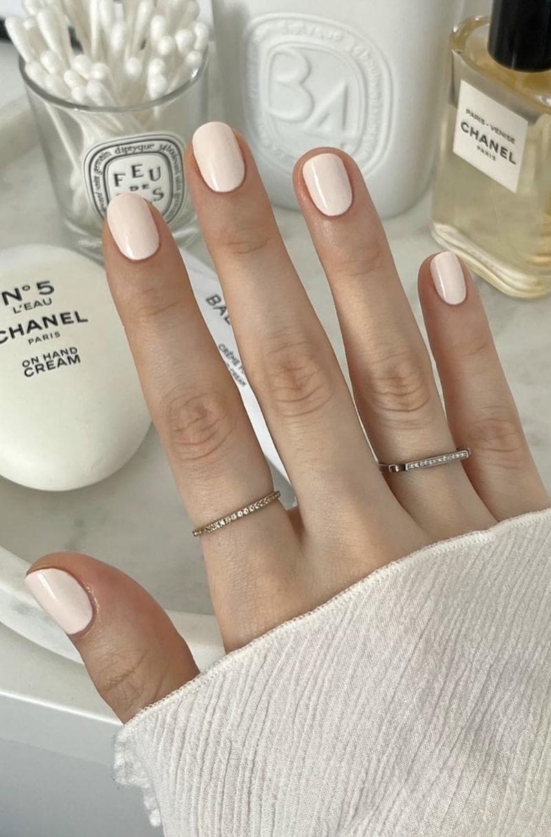 nail tay màu trắng cực long lanh