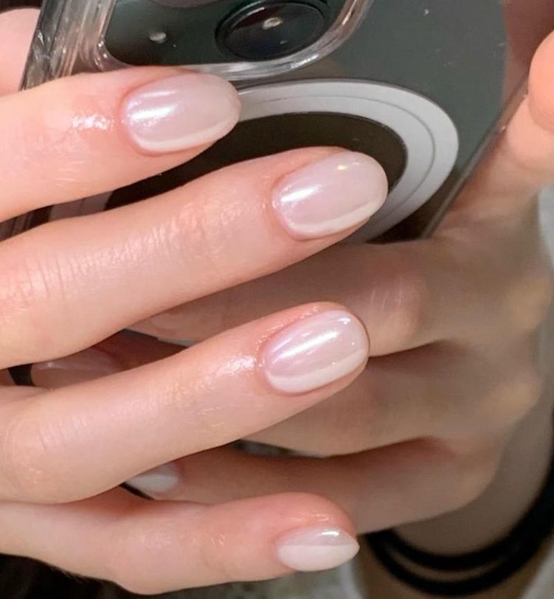 nail tay màu trắng siêu đẹp