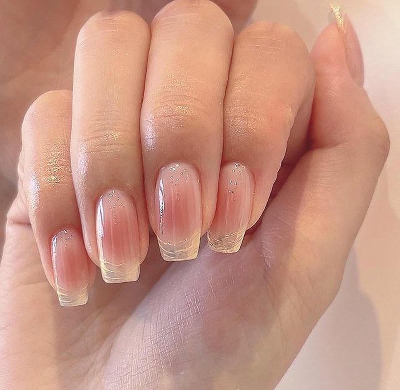 nail tay móng vuông trơn đẹp