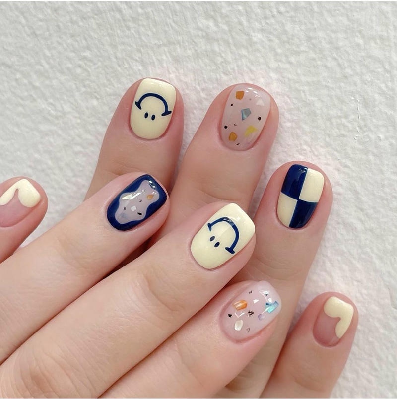 nail tay ngắn cực bắt mắt