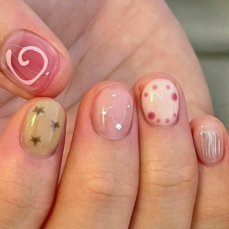 nail tay ngắn cực lung linh