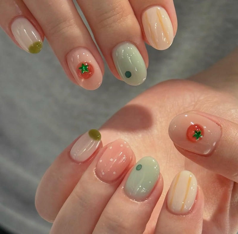 nail tay ngắn dễ thương