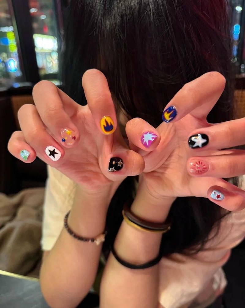 nail tay ngắn đi làm