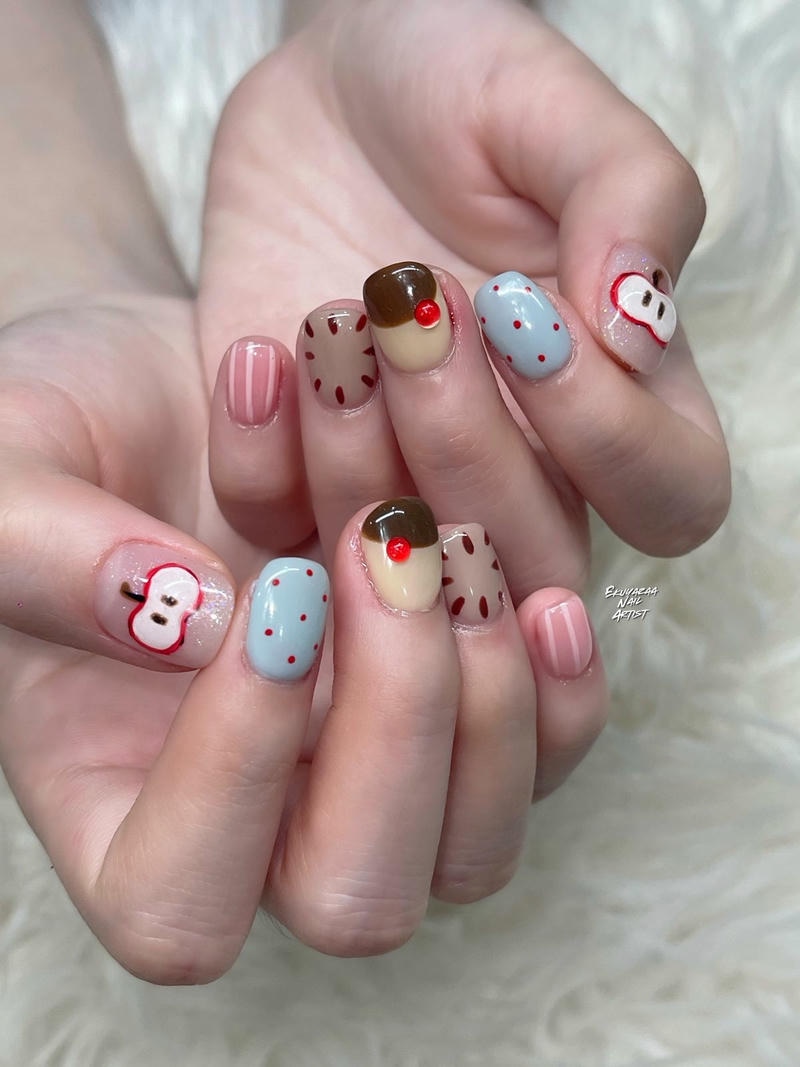 nail tay ngắn gu thẩm mỹ đẹp