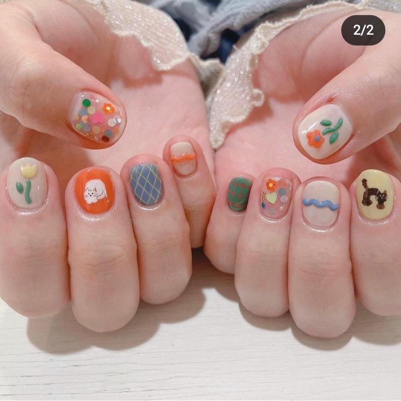 nail tay ngắn quý phái nhẹ nhàng