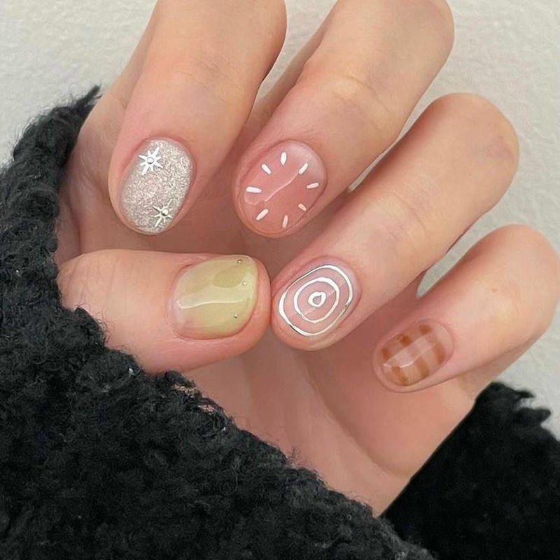 nail tay ngắn sang chảnh