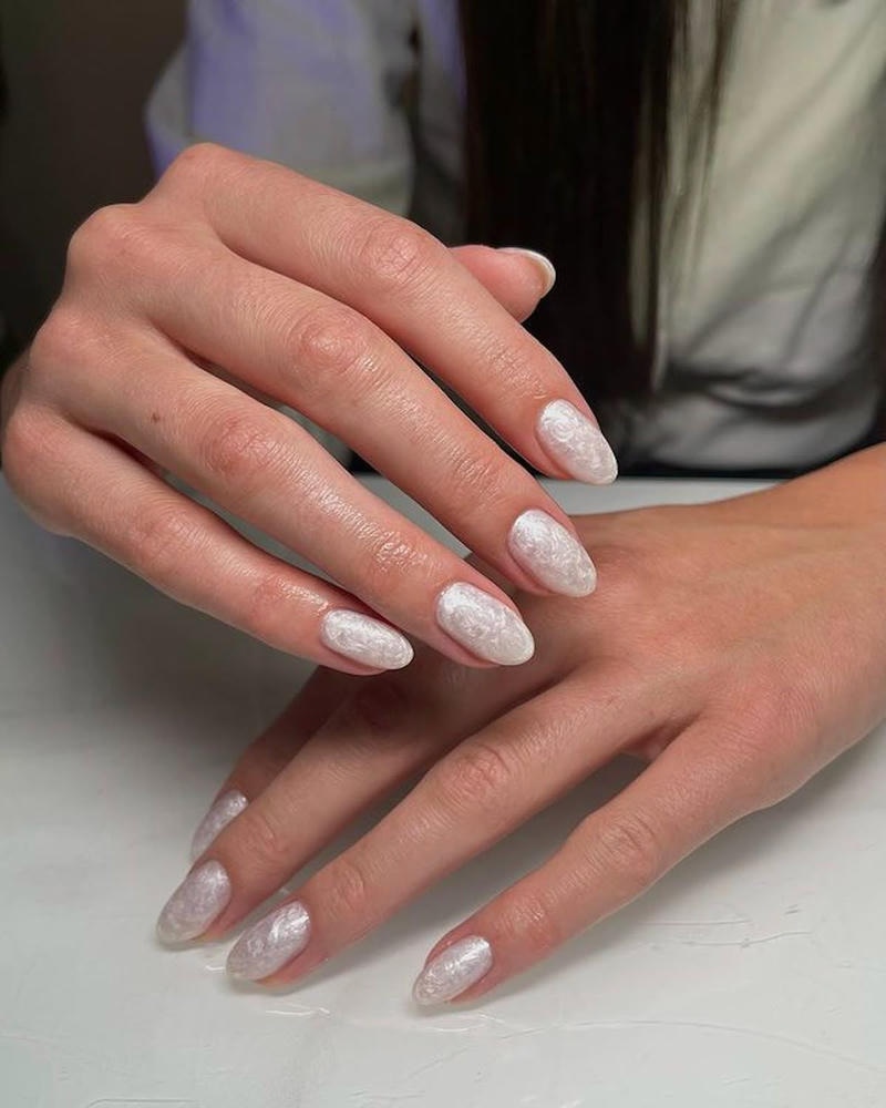 nail tay ngọc trai công sở