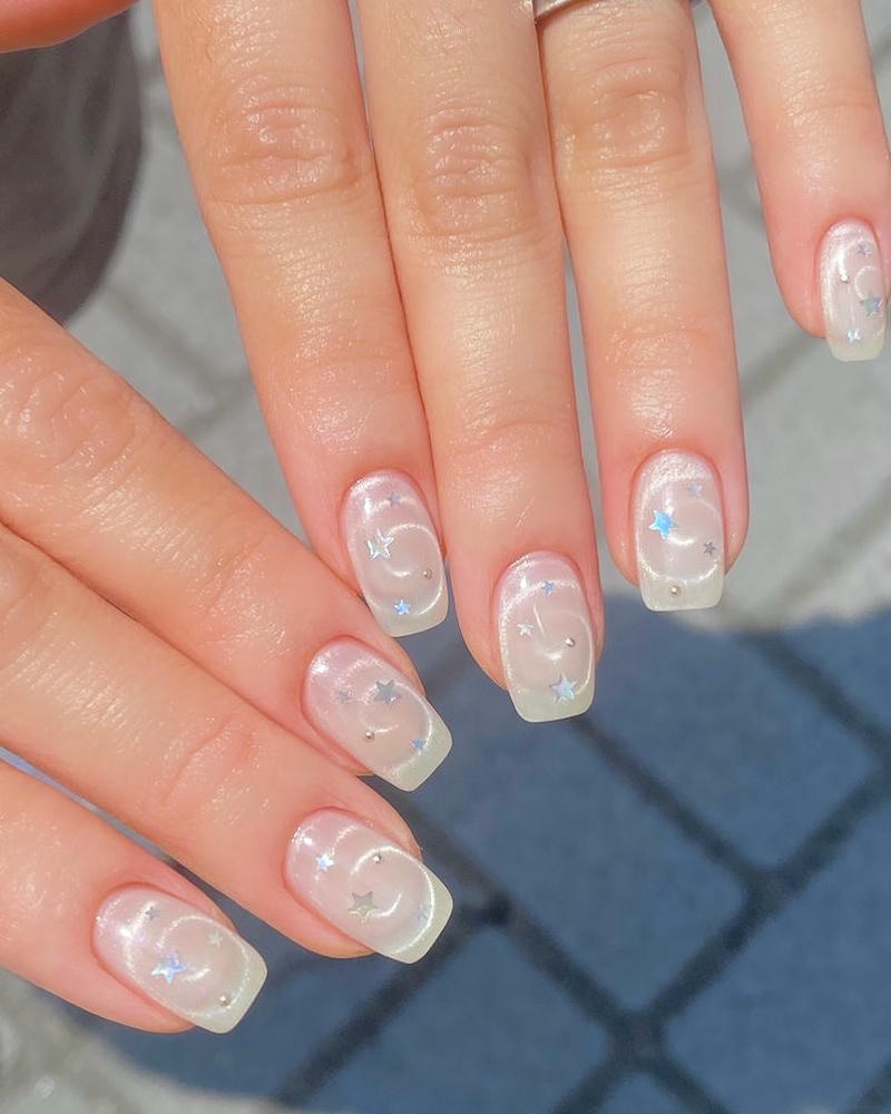 nail tay ngọc trai cực long lanh