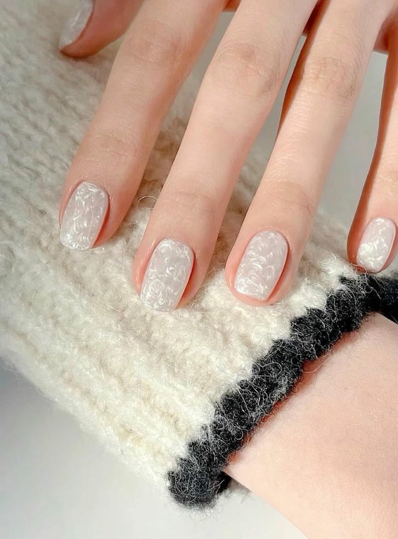 nail tay ngọc trai cực sang