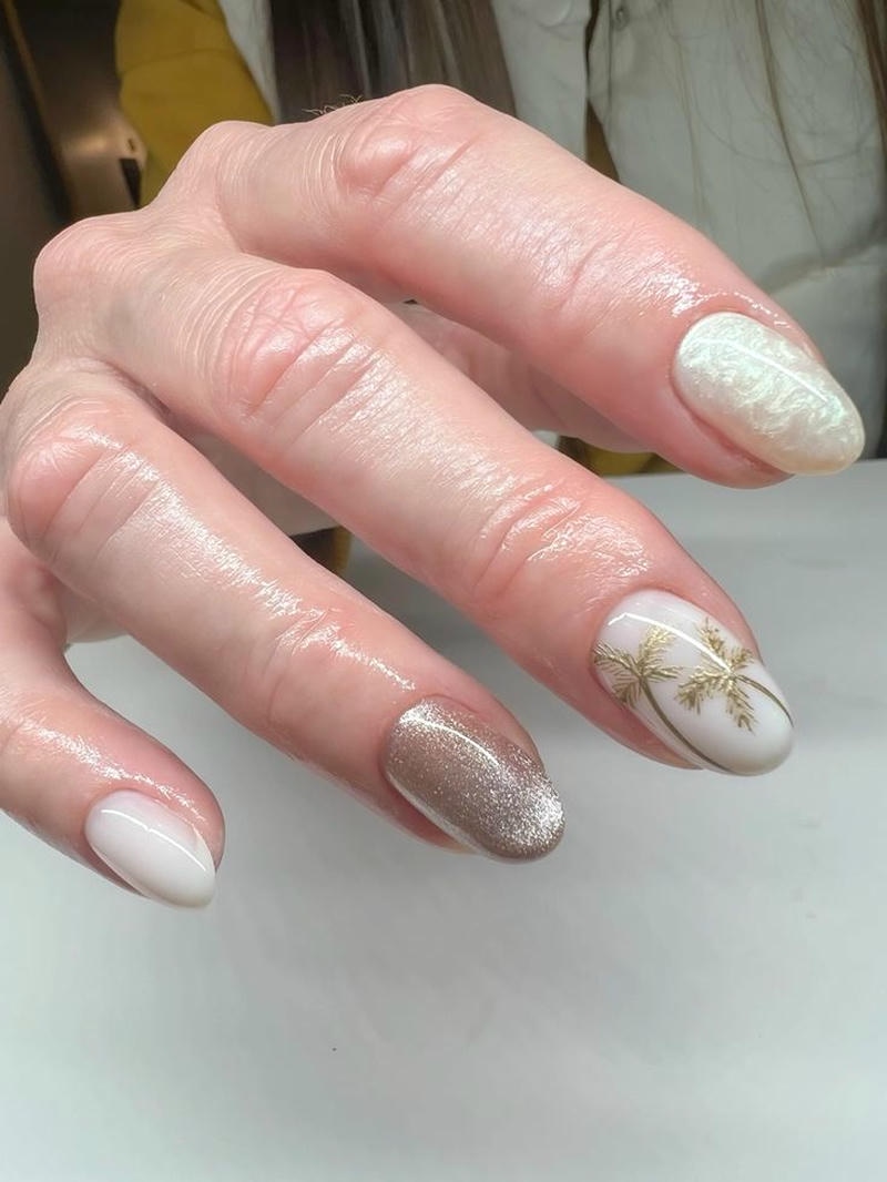 nail tay ngọc trai cực xinh