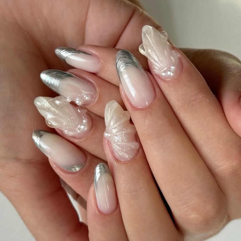 nail tay ngọc trai hợp xu hướng