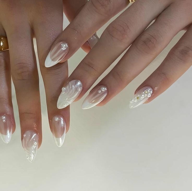 nail tay ngọc trai mới nhất