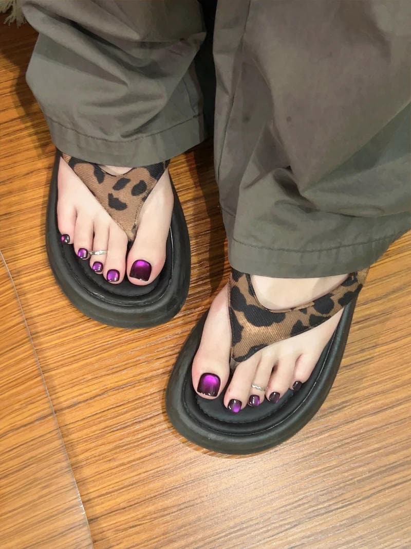 nail tím pastel đẹp