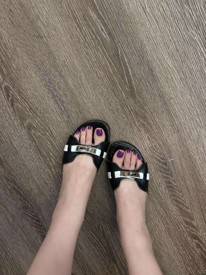 nail tím pastel dep