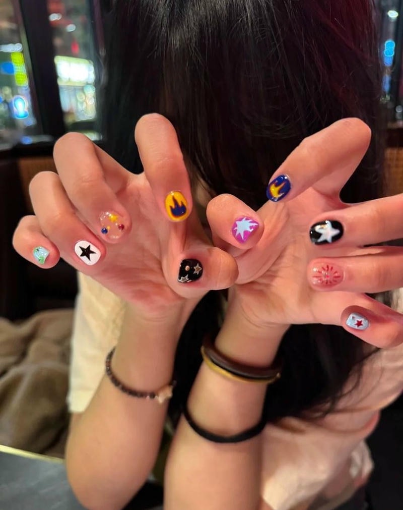 nail vẽ cute cực đẹp