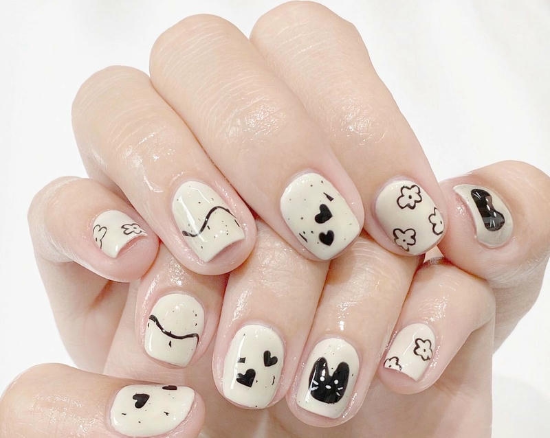 nail vẽ cute cực độc đáo