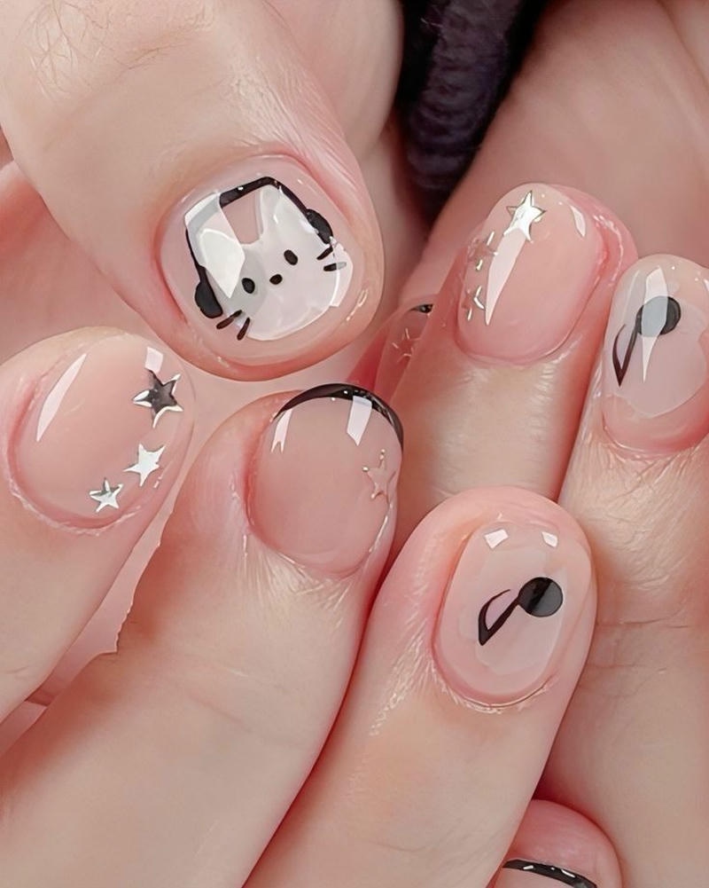 nail vẽ cute đi tiệc