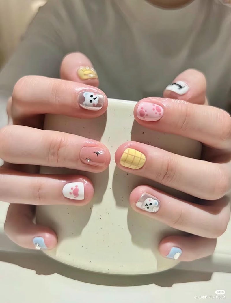 nail vẽ cute độc lạ