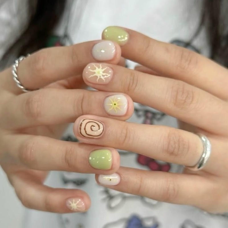 nail vẽ cute đơn giản dễ làm