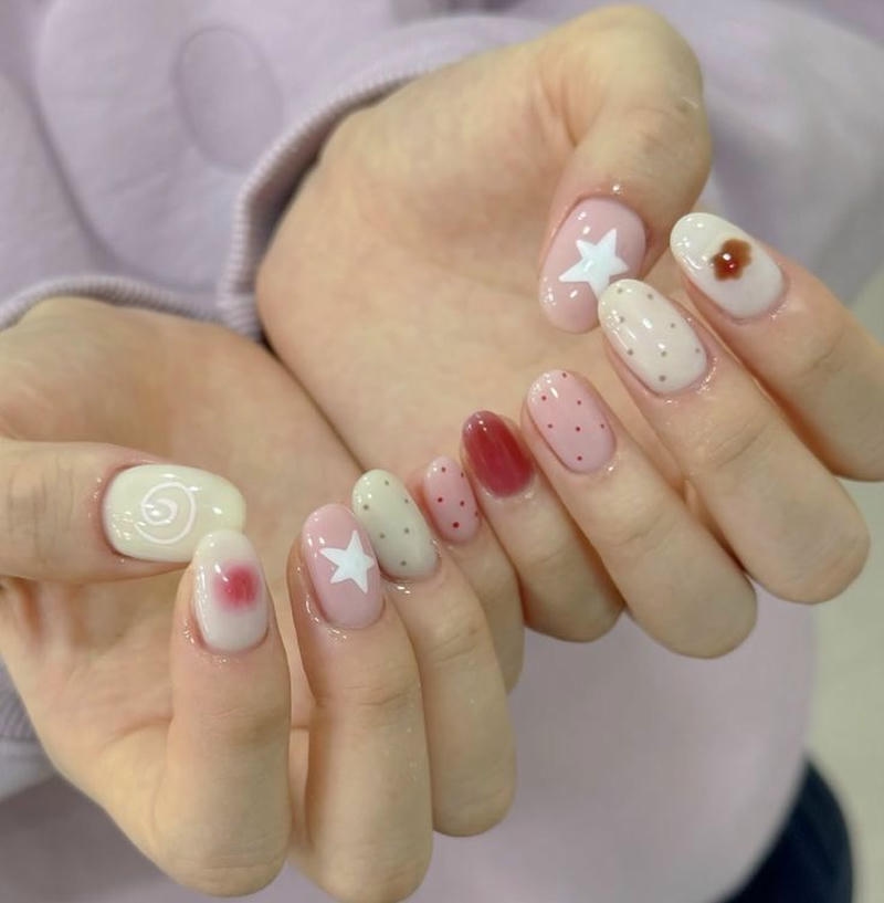 nail vẽ cute hot trend