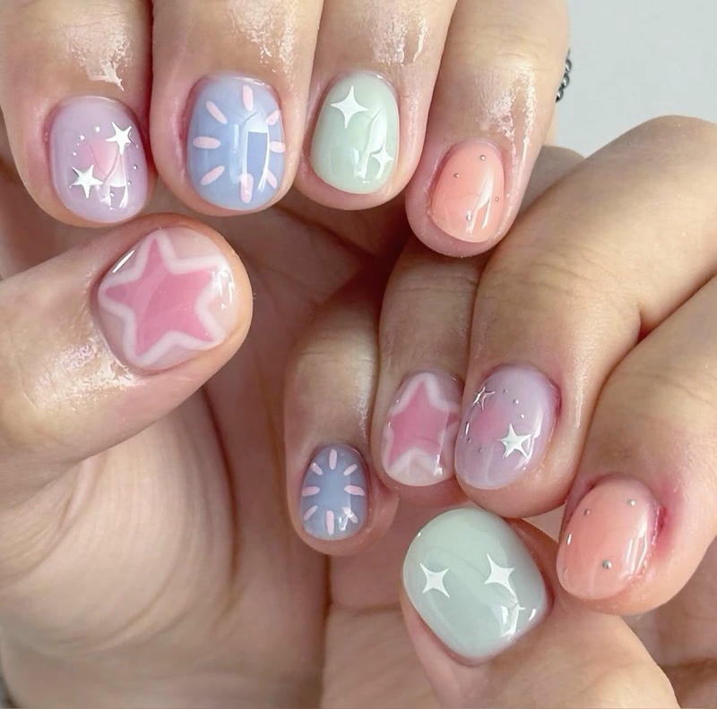 nail vẽ cute ngộ nghĩnh