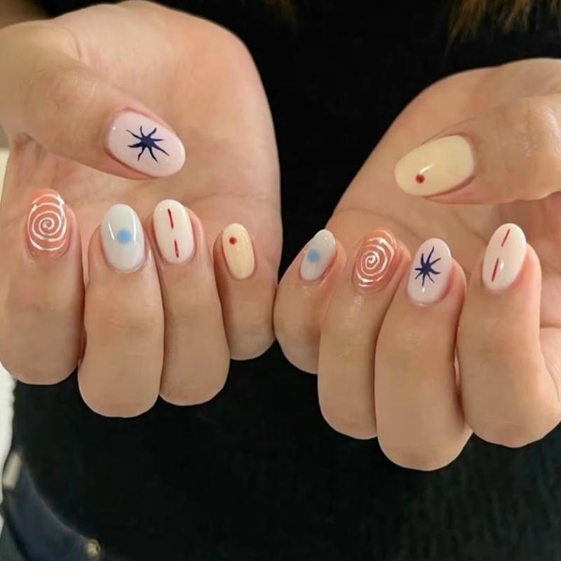 nail vẽ cute nhẹ nhàng