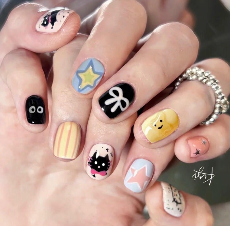 nail vẽ cute nổi bật 2025