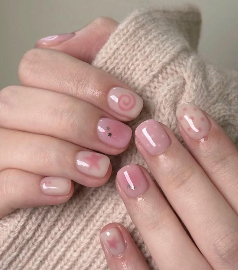 nail vẽ cute nổi bật đi chơi