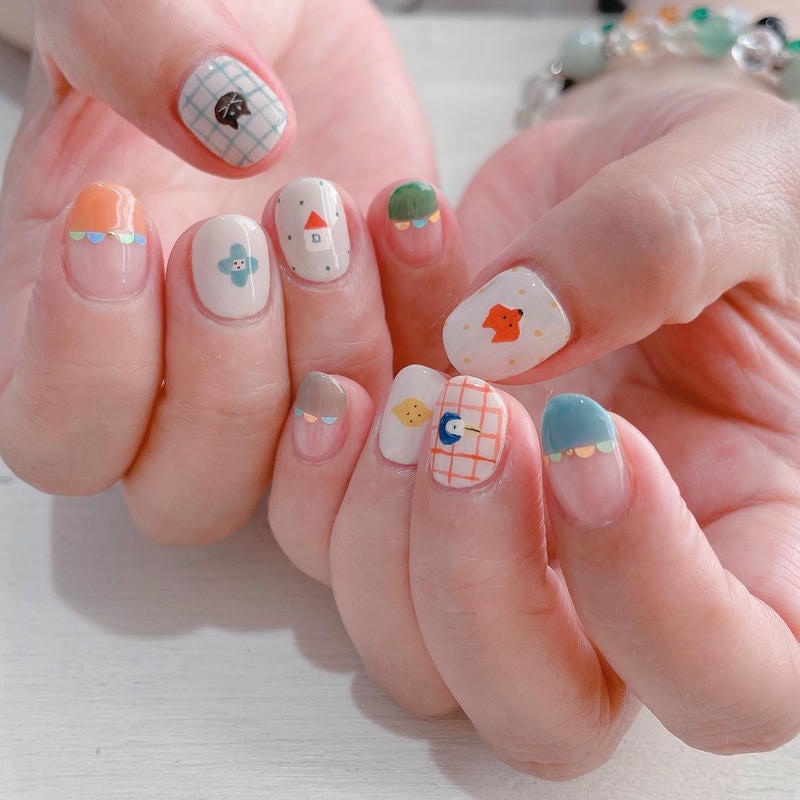 nail vẽ cute nổi bật