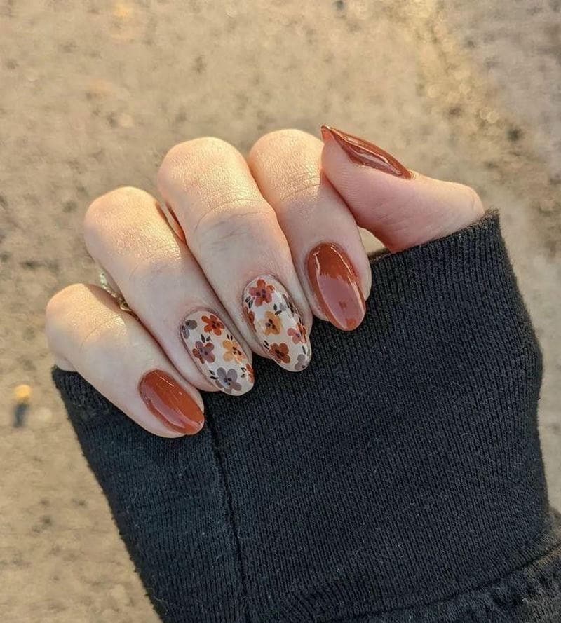 nail vẽ hoa hot trend