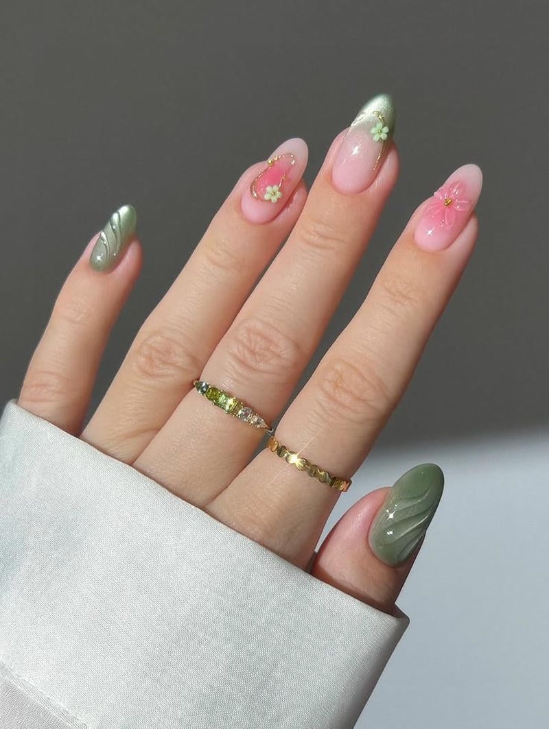 nail vẽ hoa lan sang trọng