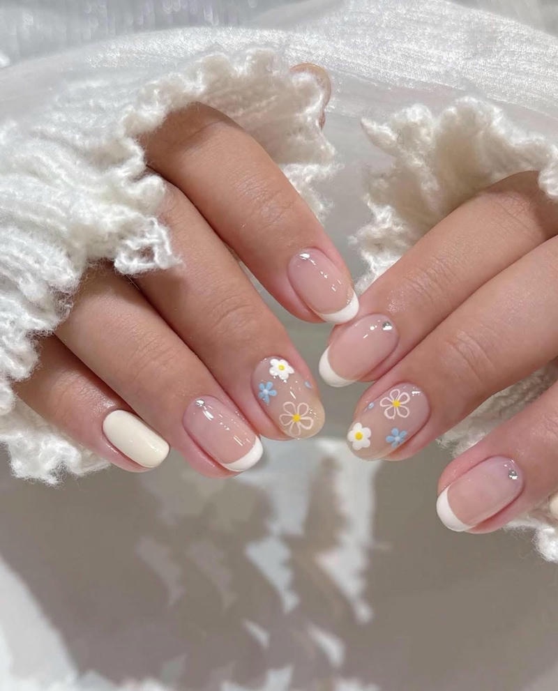 nail vẽ hoa mini nhỏ