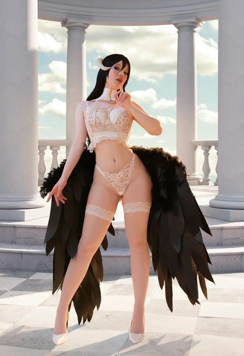 cosplay albedo căng đầy