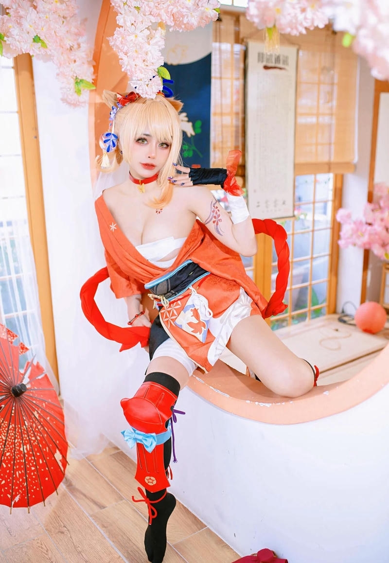 yoimiya cosplay kiểu nhật